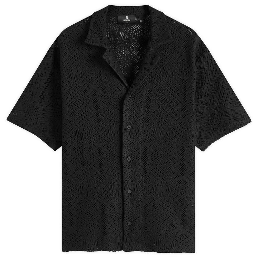 Skjorte Represent Clo Represent Crochet Shirt Sort | MLM3837-01