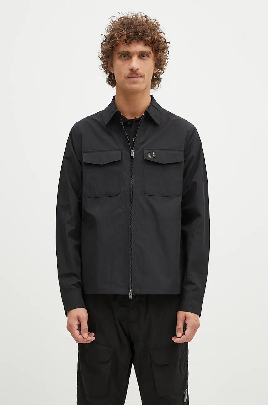 Skjorte Fred Perry Overshirt Pocket Sort | M5684.236, 0