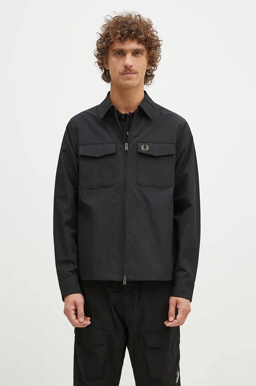 Skjorte Fred Perry Overshirt Pocket Sort | M5684.236