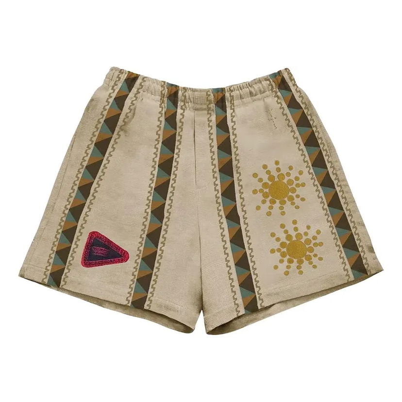 Shorts Cactus Jack by Travis Scott Travis Scott Cactus Jack Starburst Shorts Beige | CJAM-PS05
