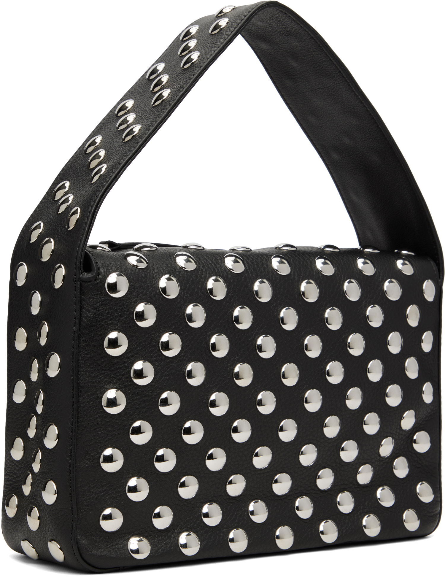 Skuldertaske Khaite KHAITE Elena Studded Shoulder Bag Sort | H2025-895, 1