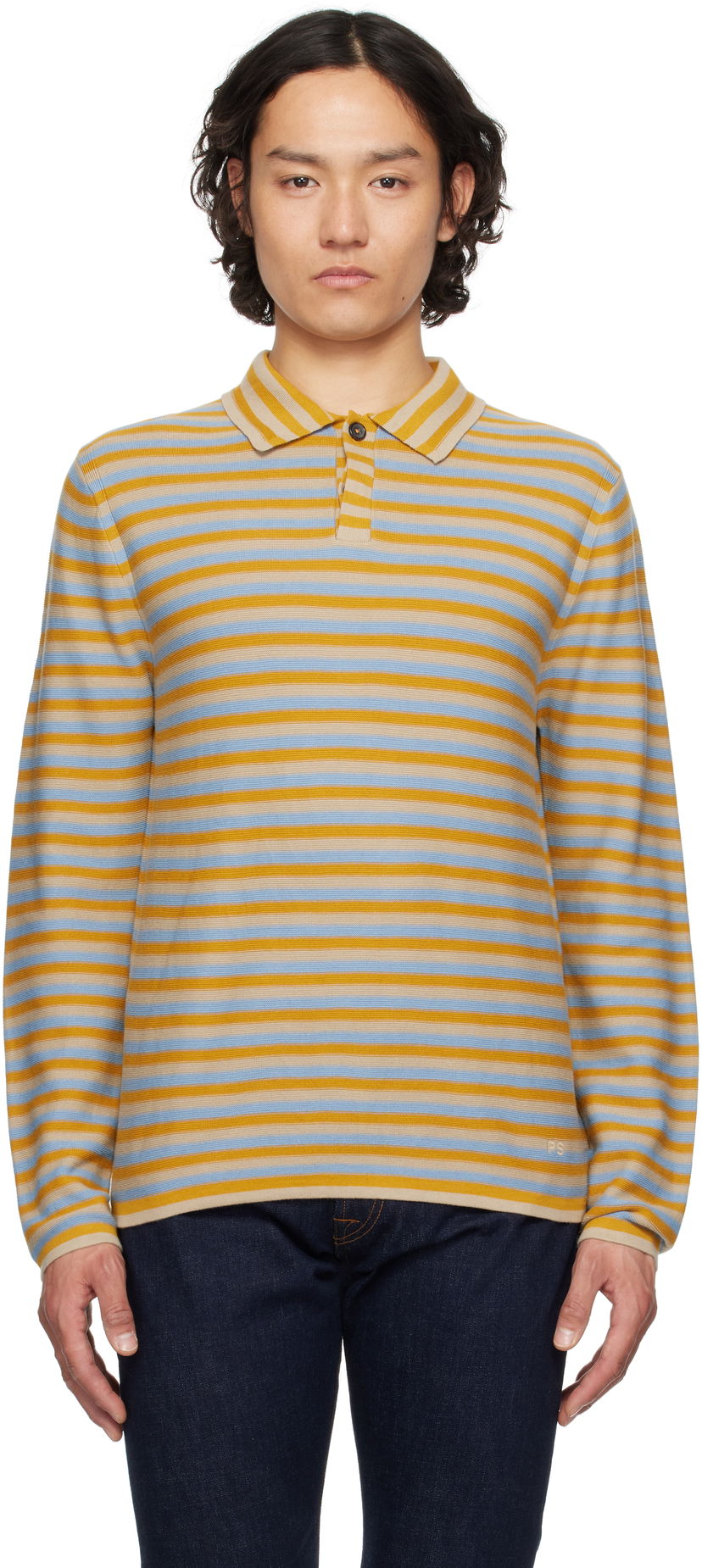 Polo skjorte Paul Smith PS Paul Smith Striped Knitted Polo Flerfarvet | M2R-299Z-P22295-40