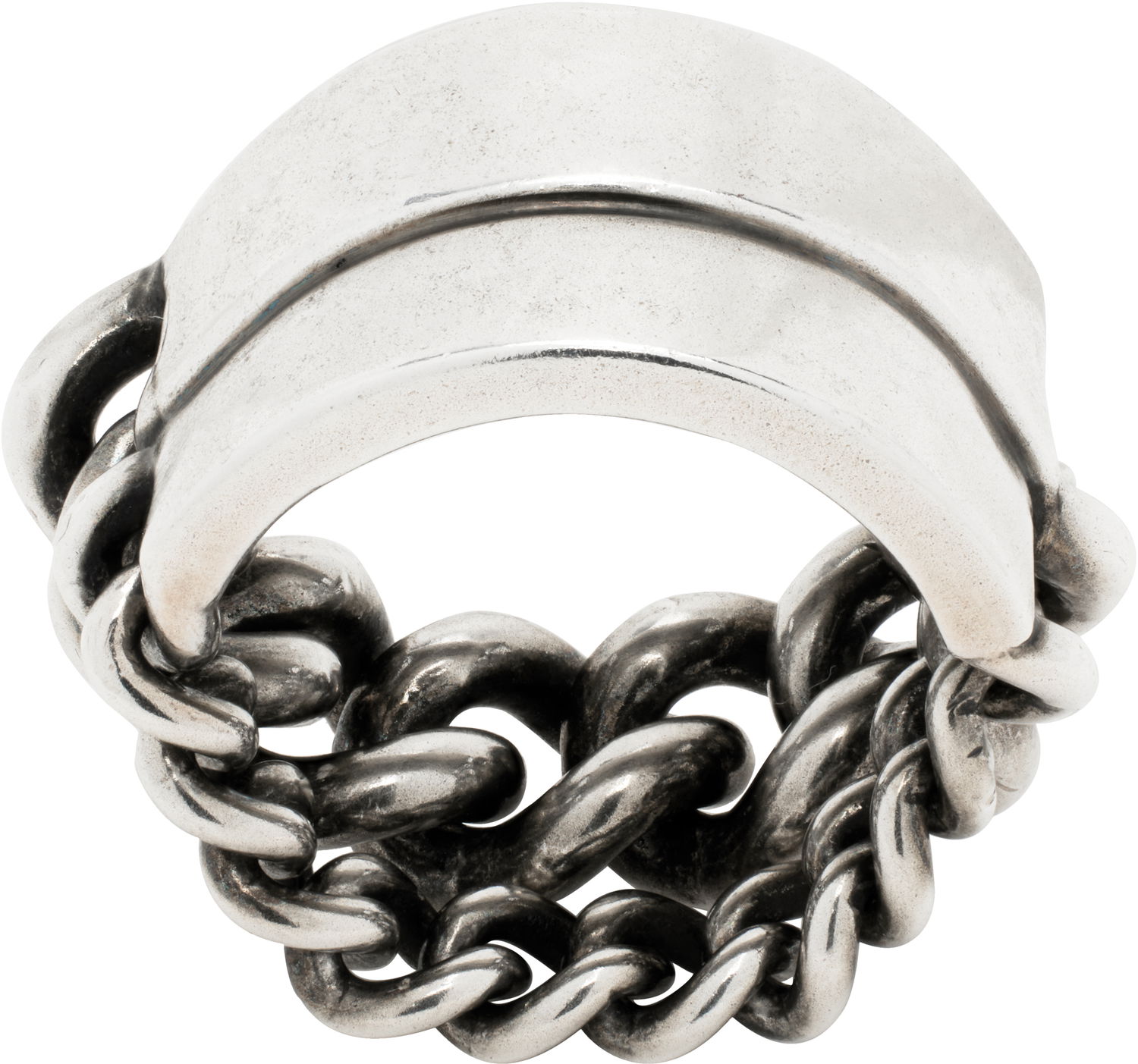 Ring Ann Demeulemeester Ann Demeulemeester Double Chains Ring Metalisk | CO00-W-JR07-JW020-070, 0
