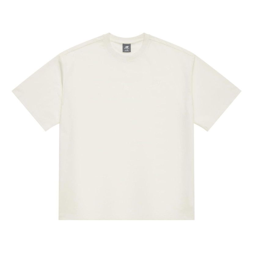 T-shirt New Balance Linear Heritage Oversized Jersey T-Shirt Hvid | AMT42335-CIC