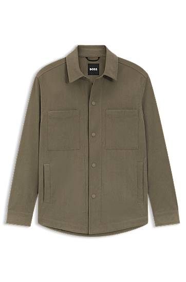Jakke BOSS Relaxed-fit jacket in performance corduroy Grøn | 50549389, 0