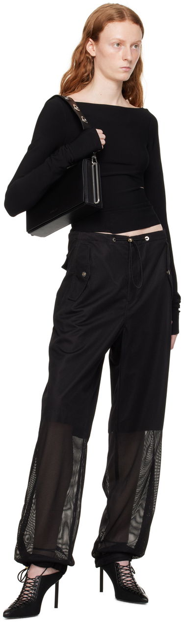 T-shirt Dion Lee Cinched Slit Long Sleeve Top Sort | C7212P23, 3