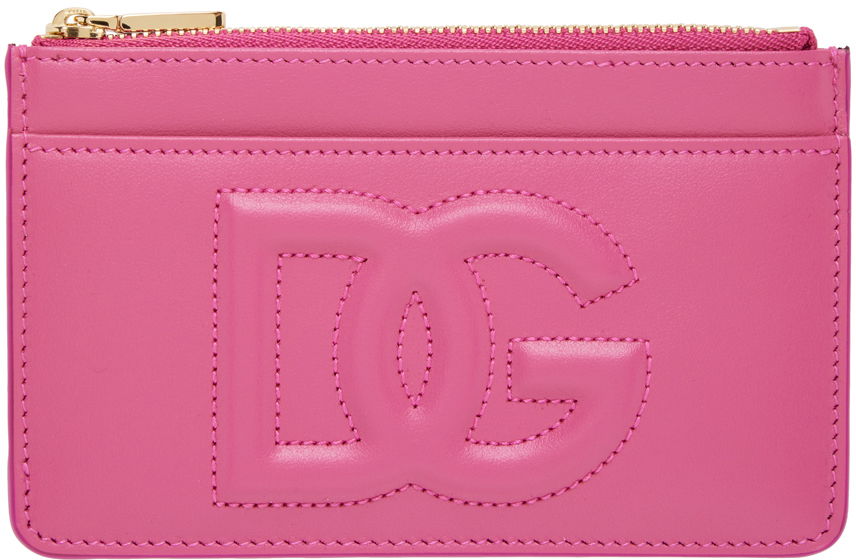 Tegnebog Dolce & Gabbana Pink Embossed Card Holder Lyserød | BI1261AG081, 0