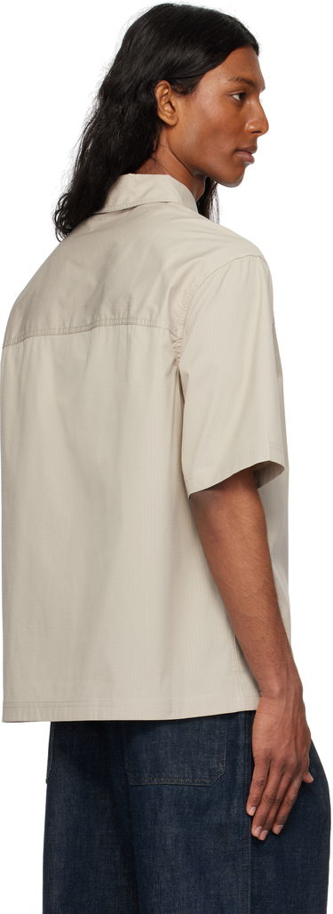 Skjorte MAISON KITSUNÉ Maison Kitsuné Short Sleeve Overshirt Beige | OM00429WW9020, 2