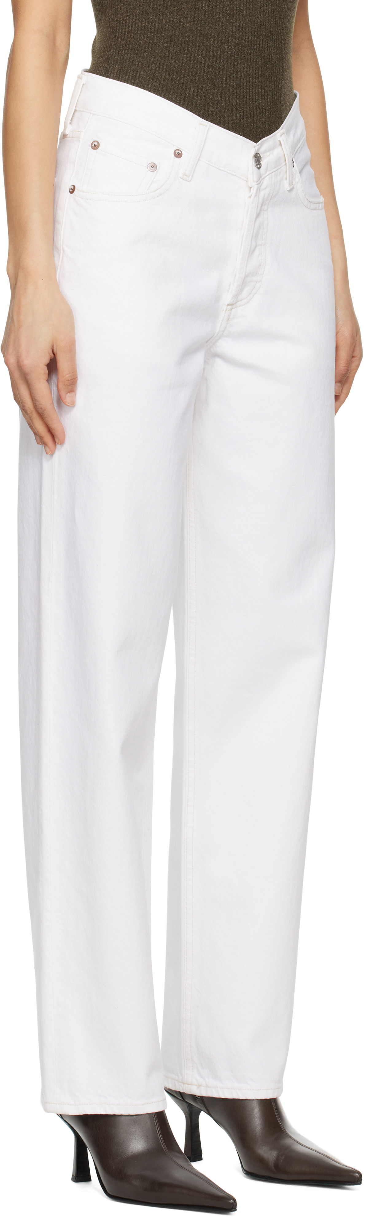 Jeans AGOLDE AGOLDE V-Waist Baggy Jeans Hvid | A208-1183, 1