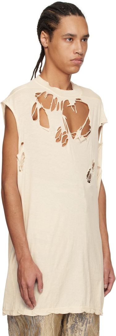 Tanktop Rick Owens Rick Owens DRKSHDW Distressed Sleeveless T-Shirt Beige | DU01E3158 BHNDSD, 1
