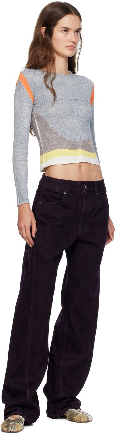 T-shirt Eckhaus Latta Eckhaus Latta Lapped Baby Crewneck T-Shirt Grå | 9100-EL-PF25-V -, 3