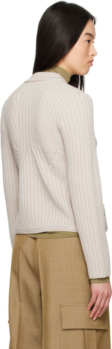 Puffer jakke Moncler Moncler Padded Wool Down Cardigan Beige | 9B000-13 M1131, 2