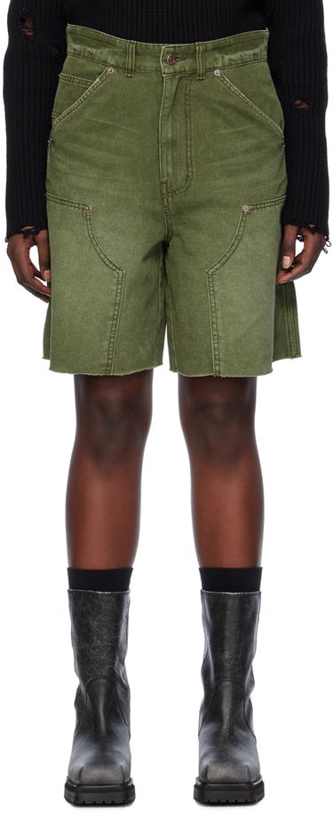 Shorts We11done Faded Denim Shorts Grøn | WD-DP0-24-379-M-KK, 0