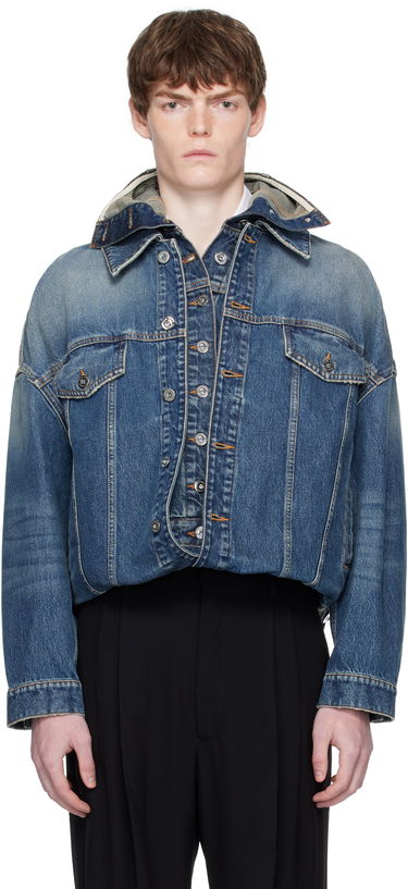 Jakke Jean Paul Gaultier Jean Paul Gaultier 'The Double' Denim Jacket Blå | 25/03-U-JA006-D024-57, 0