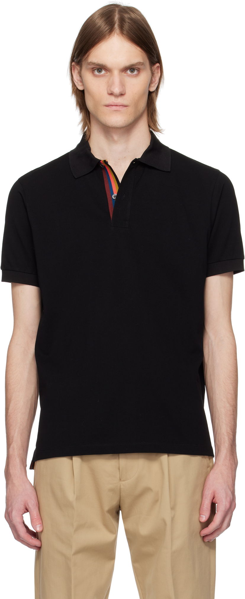 Polo skjorte Paul Smith Paul Smith Artist Stripe Polo Sort | M1R-698PP-L00086-79