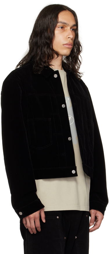 Jakke We11done We11done Velvet Crop Jacket Sort | WD-JK3-23-041-M-BK, 1