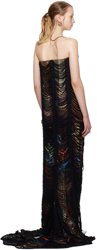 Kjole Jean Paul Gaultier Shayne Oliver Edition 'The Long Slashed City' Maxi Dress Sort | 24/27-F-RO148-T551-60405030, 2