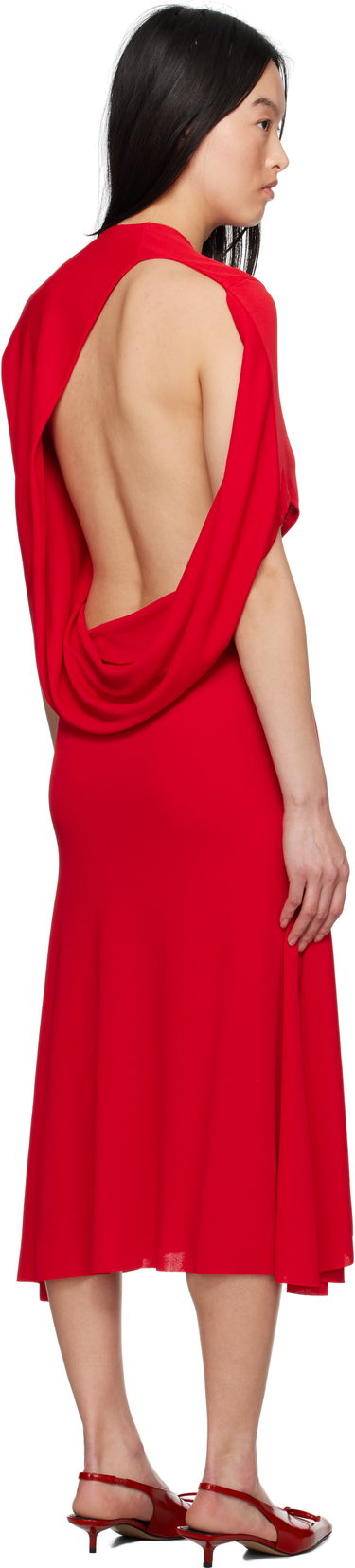 Kjole Jacquemus Jacquemus La Croisière 'The Salerno' Midi Dress Rød | 24H243DR193-1026, 2
