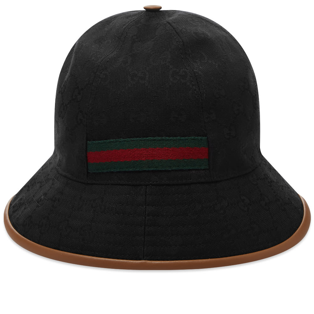 Hat Gucci GG Sport Bucket Hat Sort | 722377-4HAT8-1065, 0