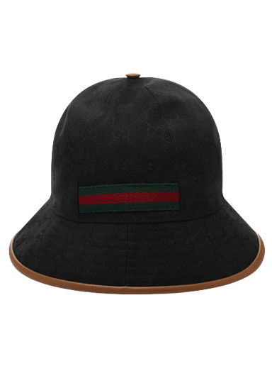 Hat Gucci GG Sport Bucket Hat Sort | 722377-4HAT8-1065