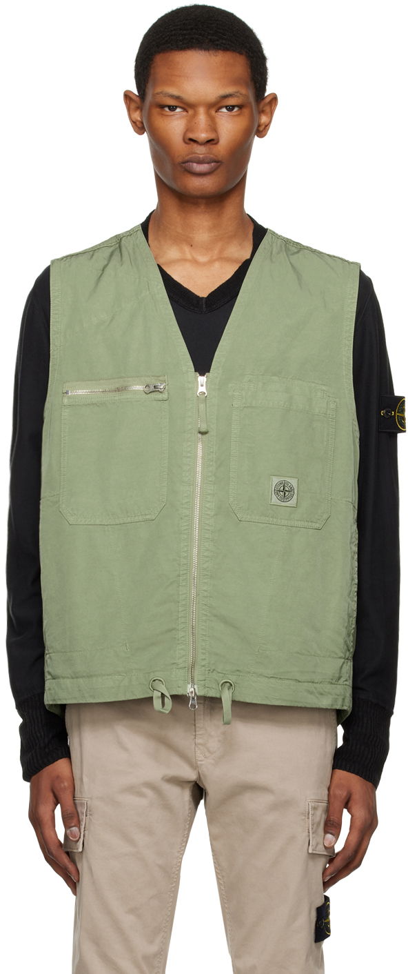 Vest Stone Island Garment-Dyed Grøn | 7815G0529, 0