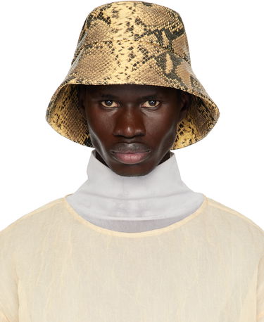 Hat Dries Van Noten Dries Van Noten Leather Bucket Hat Gul | 251-029501-1545, 0