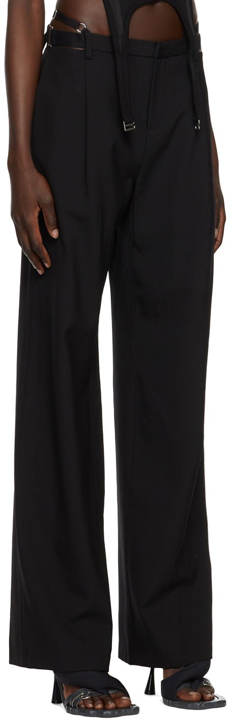 Bukser Dion Lee Dion Lee Lingerie Wool Trousers Sort | C2279P22, 1