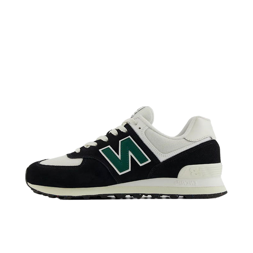 Sneakers og sko New Balance 574 Black White Marsh Green Sort | U574RBG
