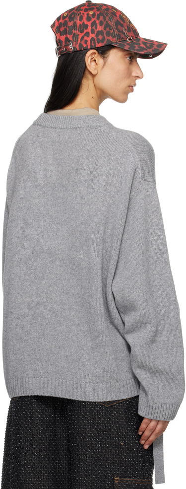 Sweater GANNI GANNI Future Mixed Wool Oversized Sweater Grå | K2488, 2