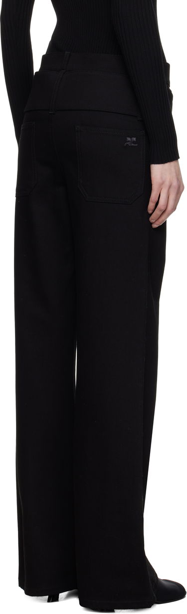 Bukser Courrèges Courrèges Double Belt Jeans Sort | 125DPA313DE0020, 2