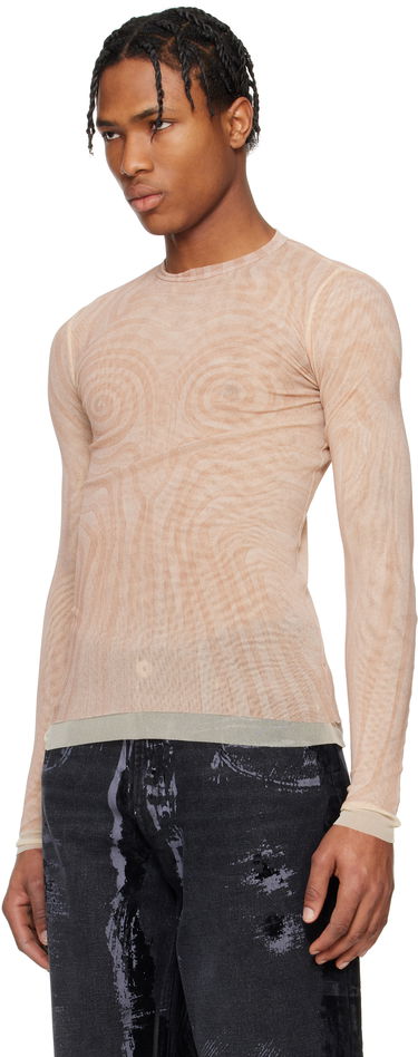 T-shirt Jean Paul Gaultier Jean Paul Gaultier 'The Spirale' Long Sleeve T-Shirt Beige | 25/34-F-TO270-T587-2026, 3