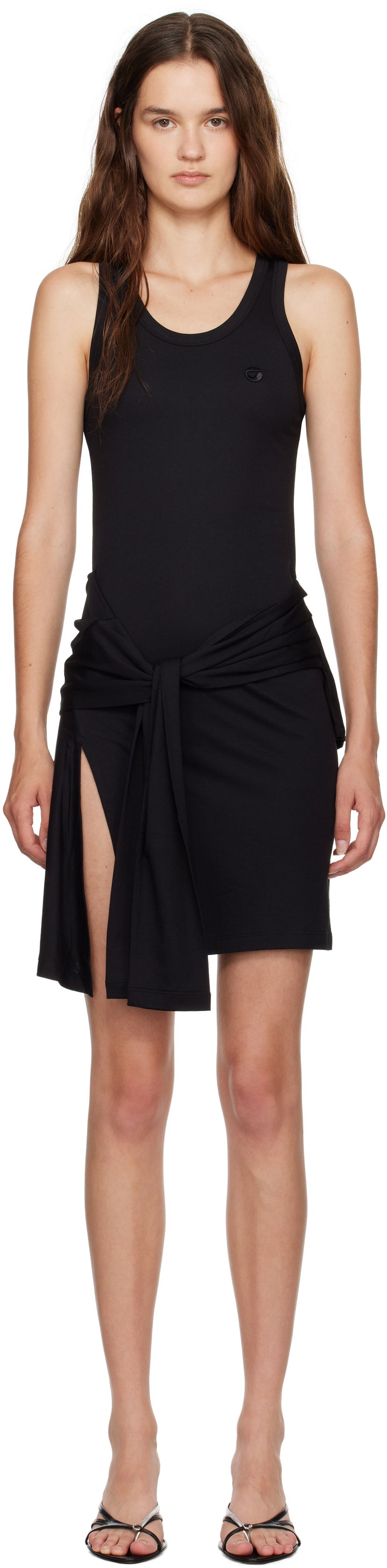 Kjole Coperni Coperni Knotted Jersey Minidress Sort | COPJS160F5009