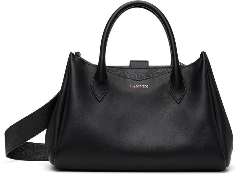 Håndtaske LANVIN Lanvin L'Octave Leather Day Bag Sort | LW-BGSC01-PIGR-A24