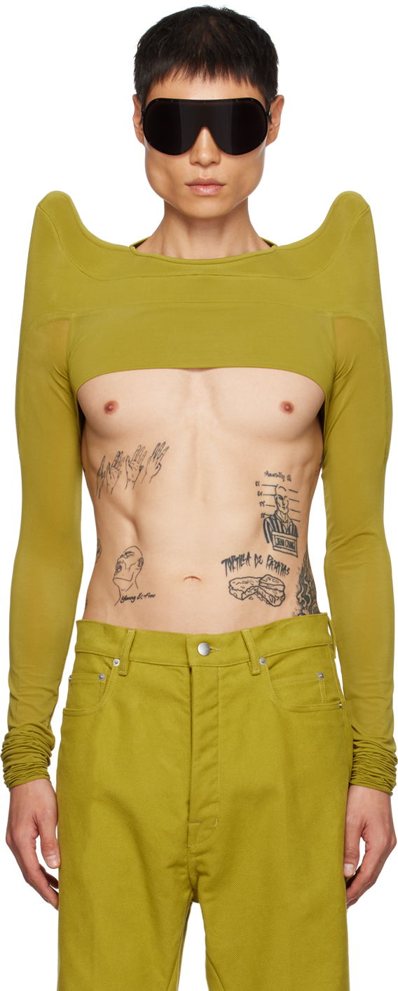 T-shirt Rick Owens Strobe T-Shirt Grøn | RR02C7220 HBZ, 0