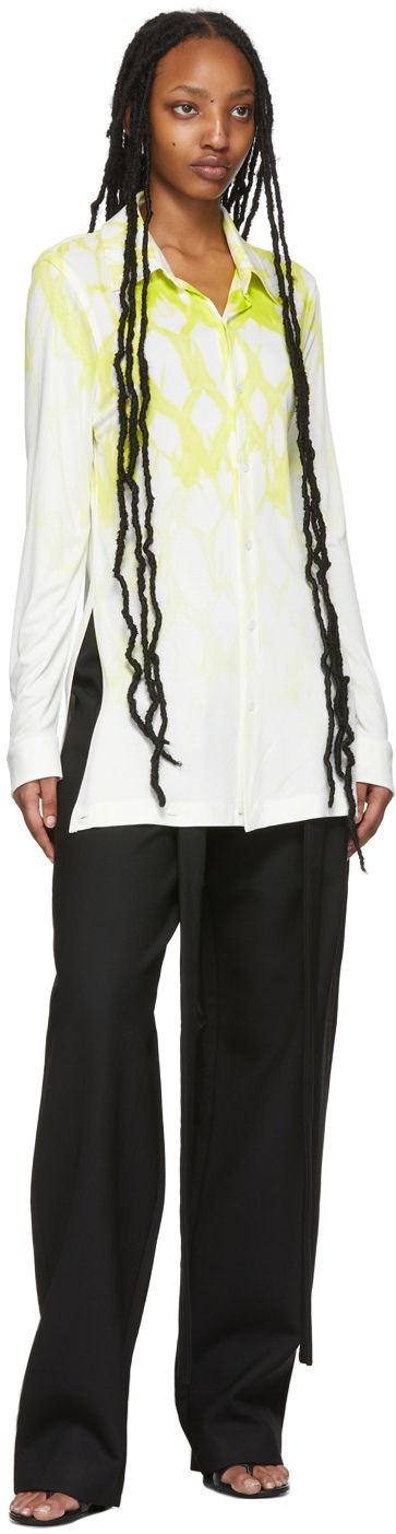 Skjorte Dion Lee Shibori Print Relaxed Shirt Hvid | C5013R22, 3