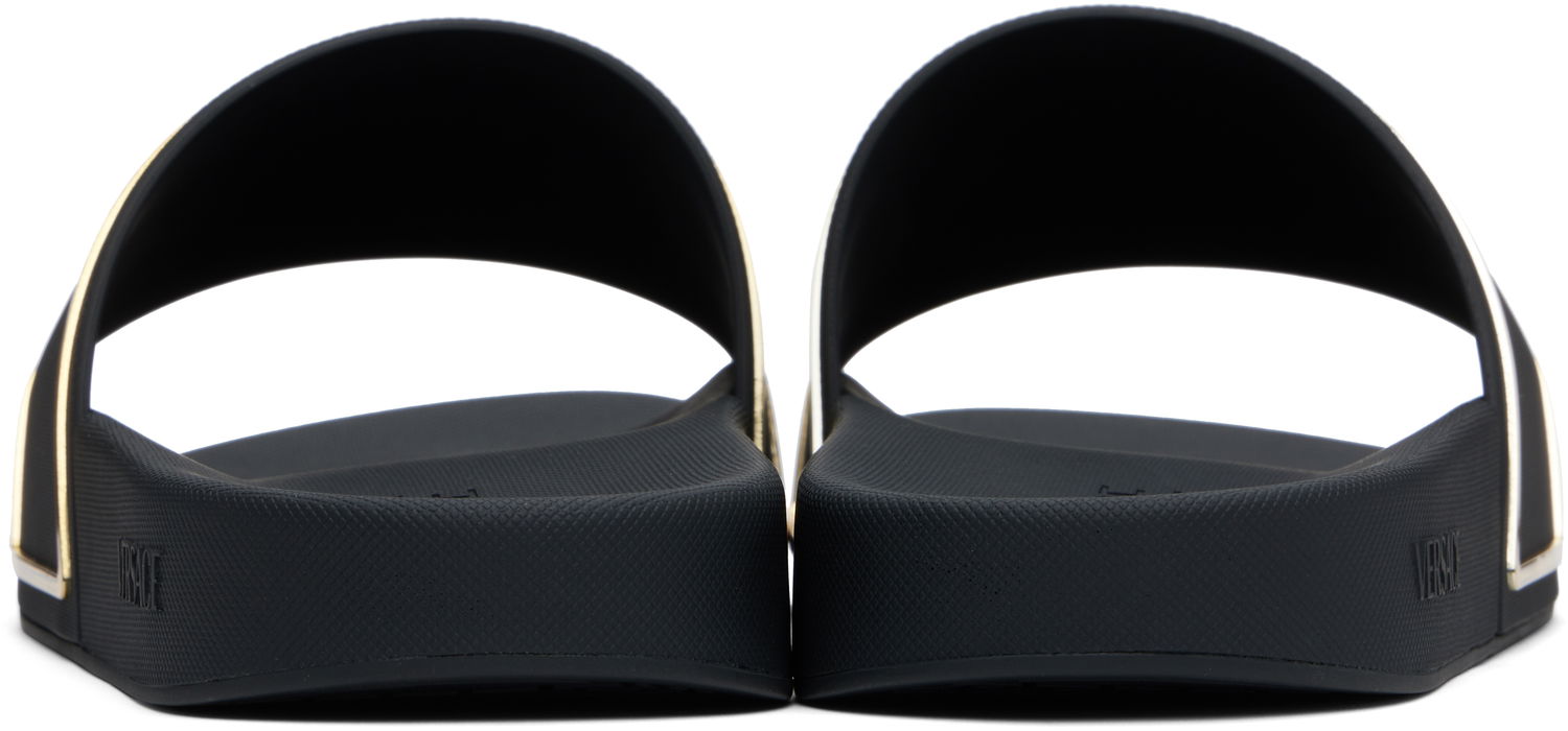 Sneakers og sko Versace Versace Logo Pool Slides Sort | 1018496_1A13176, 1