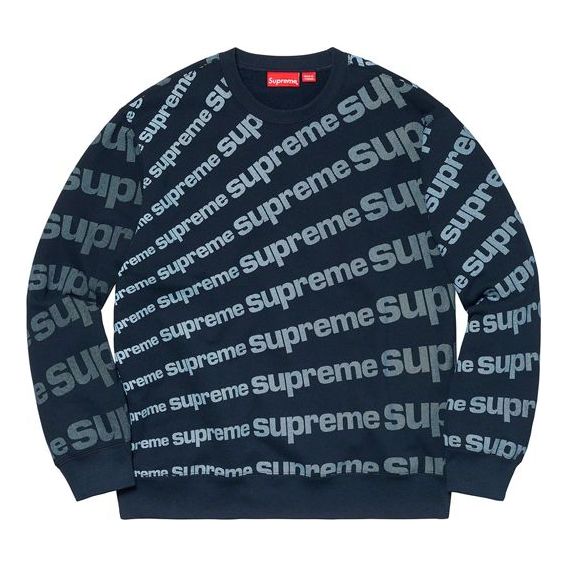 Sweater Supreme Radial Logo Crewneck Sweatshirt Mørkeblå | SUP-SS20-099
