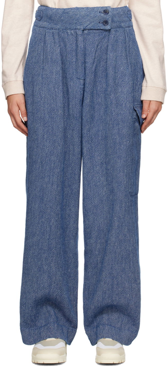 Cargo bukser YMC YMC Rapture Cargo Pants Blå | Q4UMH