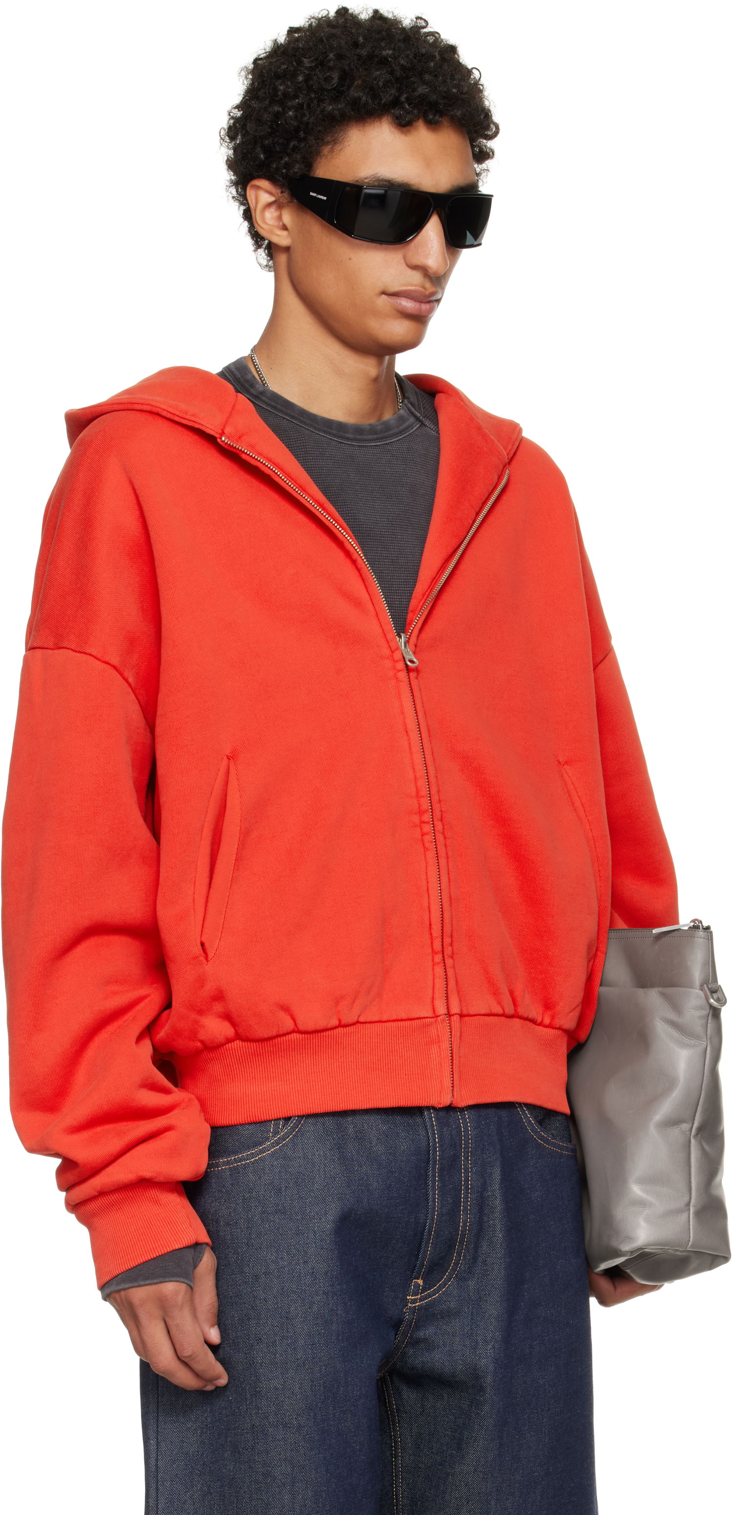 Sweatshirt Entire Studios Entire Studios Thermal Zip-Up Hoodie Rød | ES2488CH, 1
