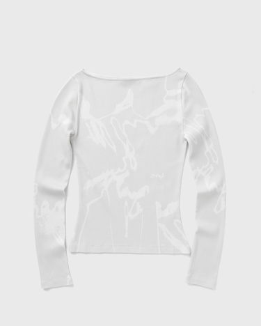 T-shirts og tank tops ØLÅF Boat Neck Long Sleeve Top Hvid | W220113-CEMENT, 1
