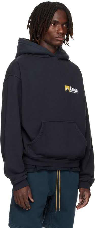 Sweatshirt Rhude Rhude International Racing Logo Hoodie Sort | RHPF25HO07012, 1