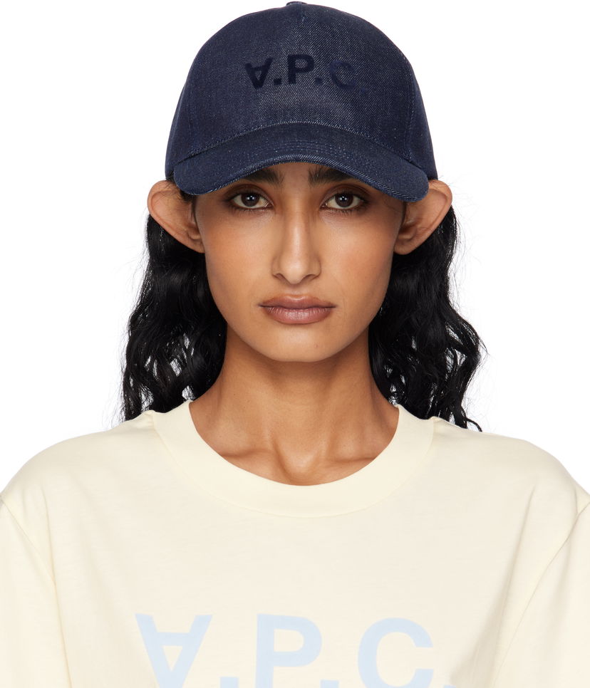 Kasket A.P.C. A.P.C. Charlie Eden 'VPC' Baseball Cap Mørkeblå | COHIZ-M24090