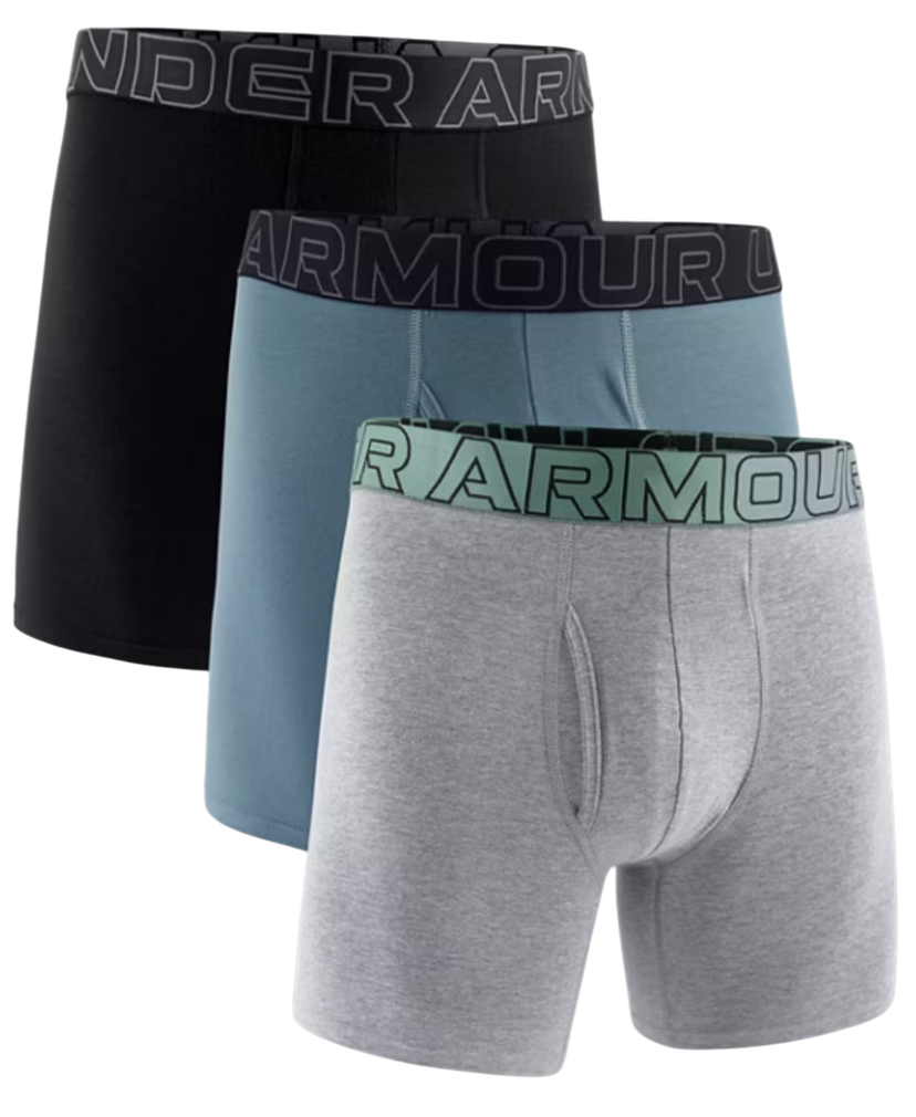 Boksere Under Armour Under Armour Solid 6" Boxer Shorts, 3-Pack Sort | 1383889-035