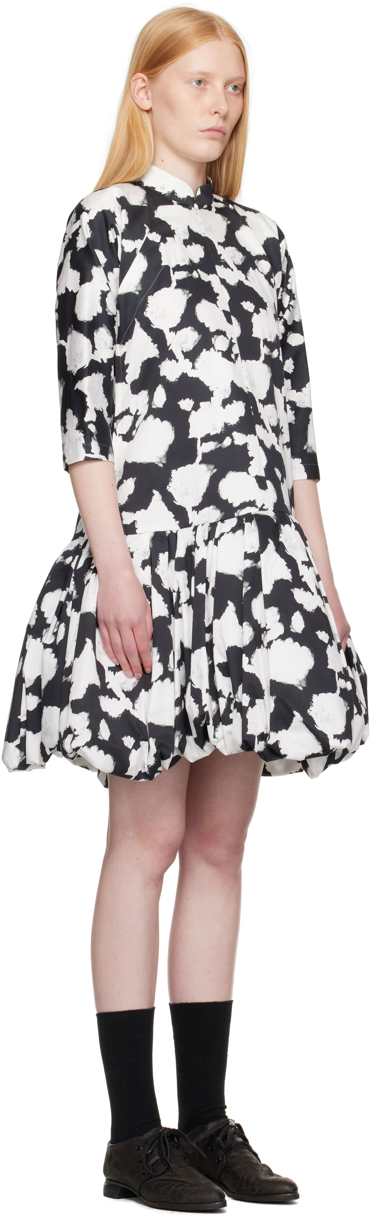 Kjole Comme des Garçons Comme des Garçons Cotton Satin Printed Dress Sort | RO-O013-051, 1