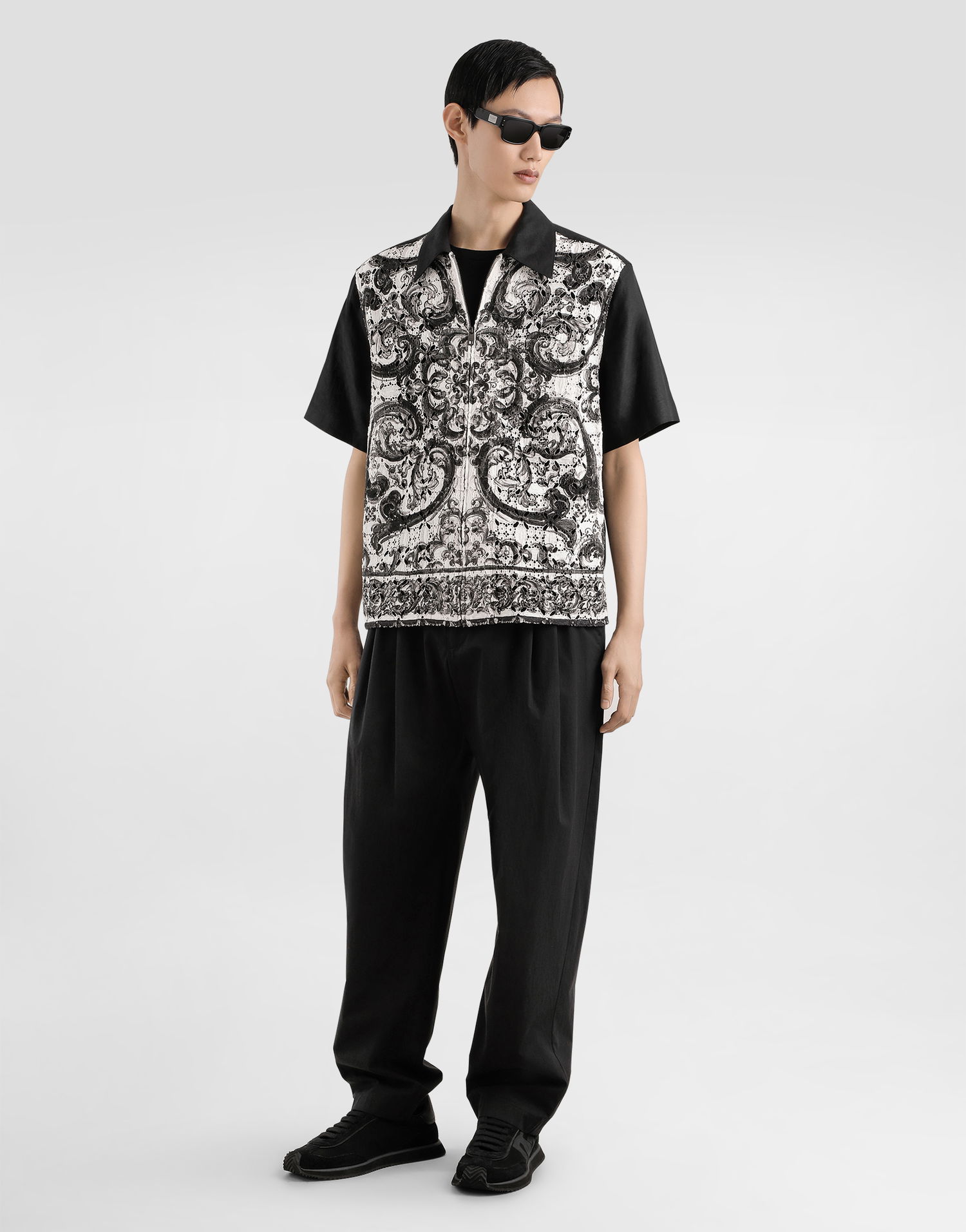 Bukser Dolce & Gabbana Dolce & Gabbana Poplin Drawstring Trousers Sort | GP153ZFUEFJN0000, 1
