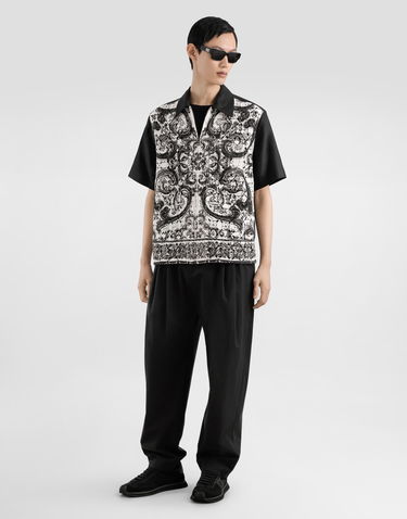 Bukser Dolce & Gabbana Dolce & Gabbana Poplin Drawstring Trousers Sort | GP153ZFUEFJN0000, 1