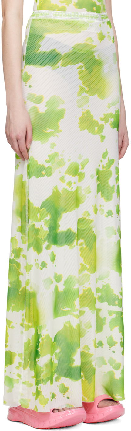Nederdel Ottolinger Ottolinger Exclusive Tie-Dye Maxi Skirt Grøn | 101317, 1