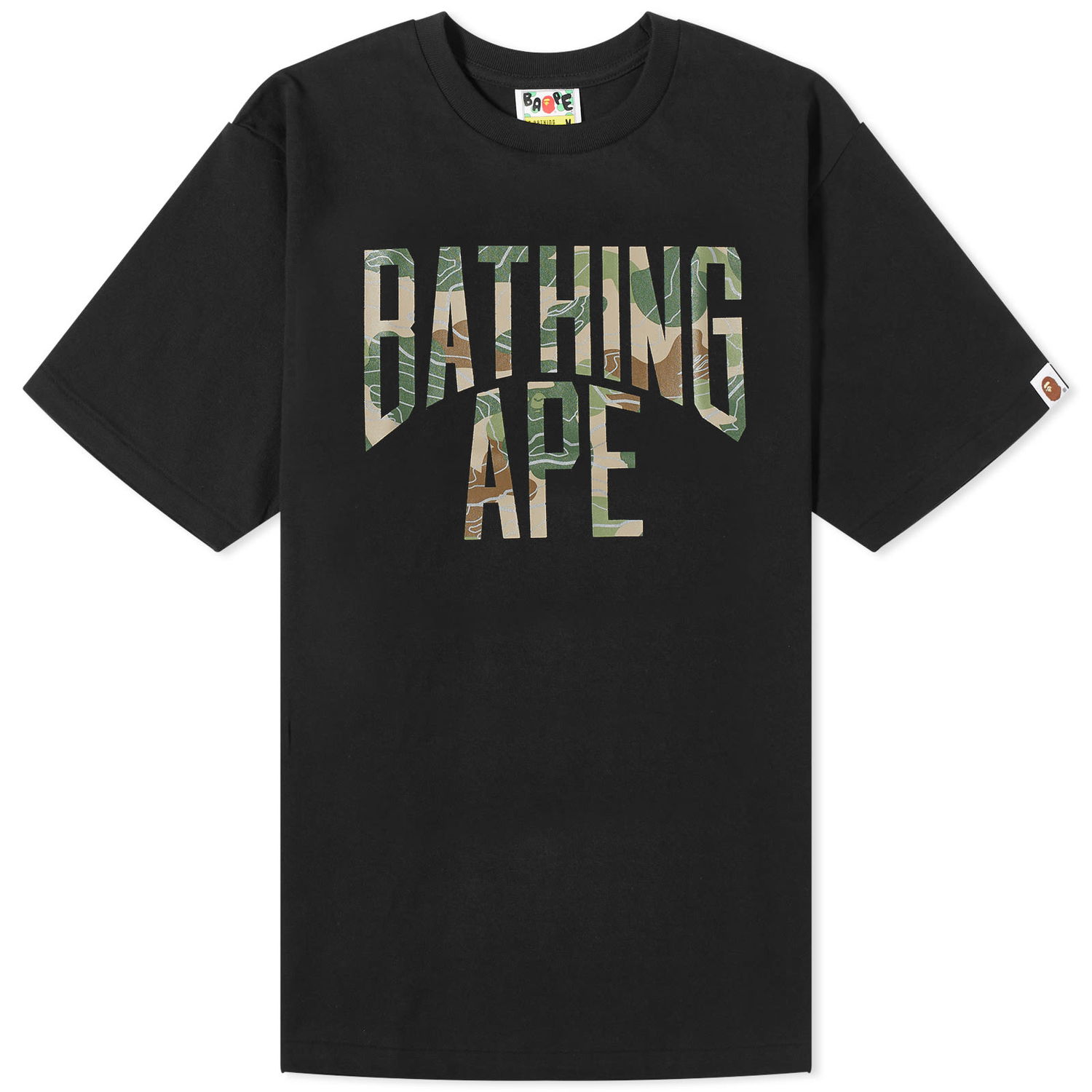 T-shirt BAPE Layered Line Camo College T-Shirt Sort | 001TEJ801030M-BLK, 0