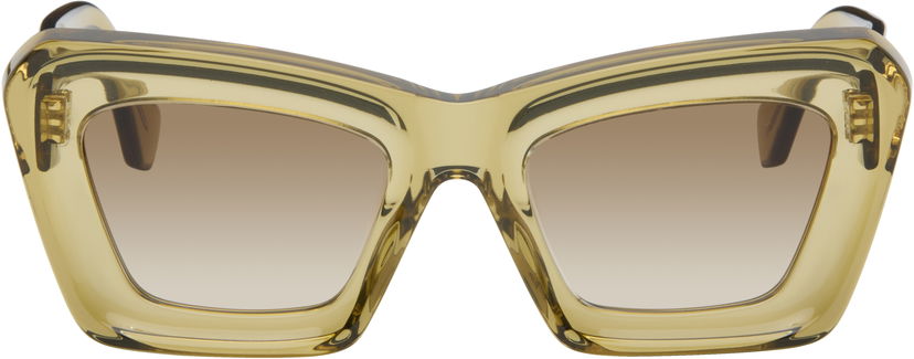 Solbriller Loewe Anagram Squared Cat-Eye Sunglasses Gul | LW40145I@5296F 840126865851
