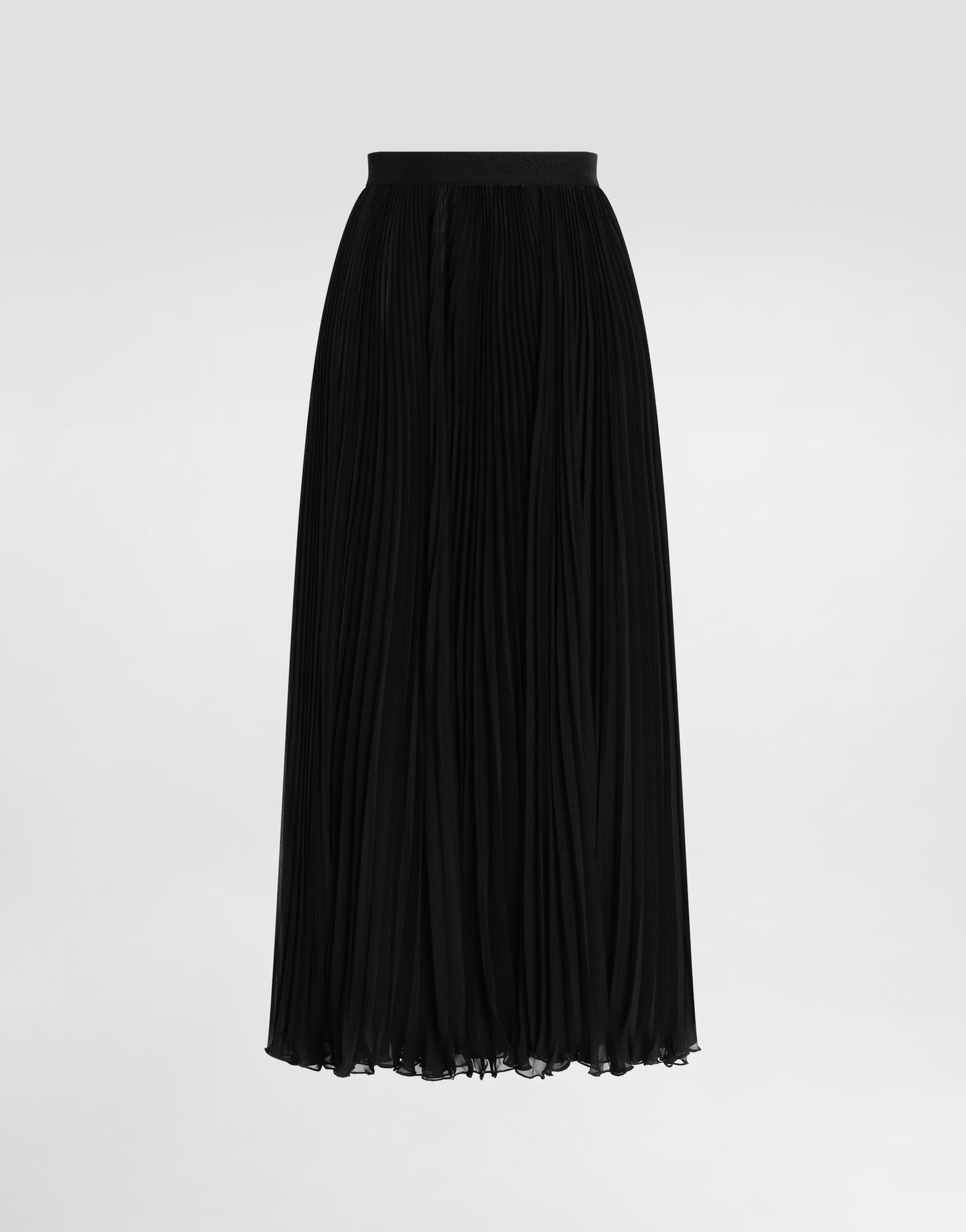 Nederdel Dolce & Gabbana Dolce & Gabbana Long Pleated Chiffon Skirt Sort | F4BCITFUSNWN0000, 0